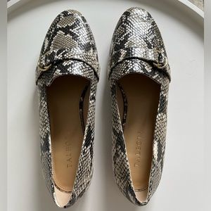 NEW Talbots Snake Print Leather Loafers Size 10M